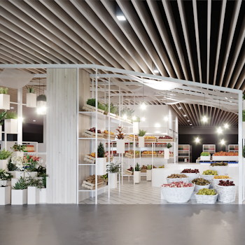 Studio Königshausen has crafted a retail design for Comma Supermarkets, a visionary new chain set to revolutionize the future of Chinese supermarkets. Located in Guangzhou, the store seamlessly blends technology and physical space to optimize efficiency, ultimately saving customers valuable time during their grocery shopping. 